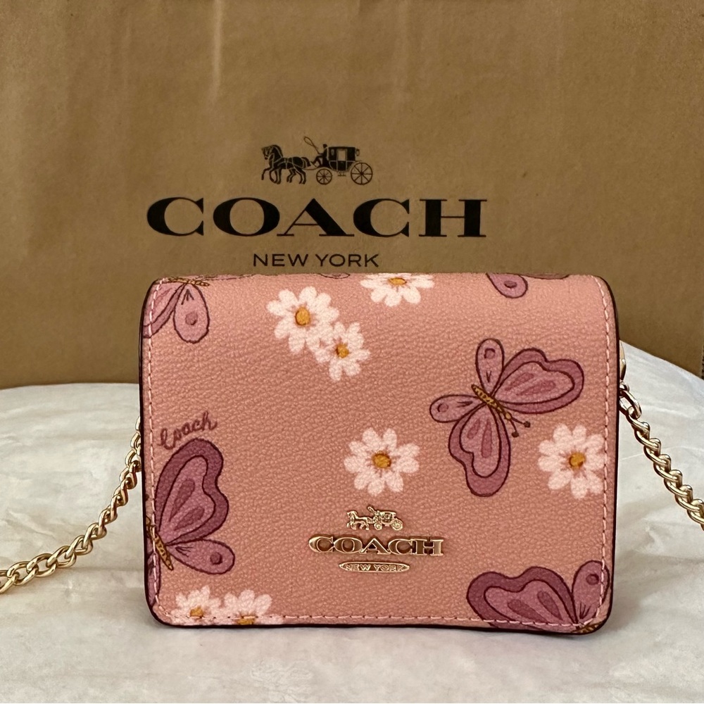 Wallet On A Chain With Lovely Butterfly Print #CH254 💕